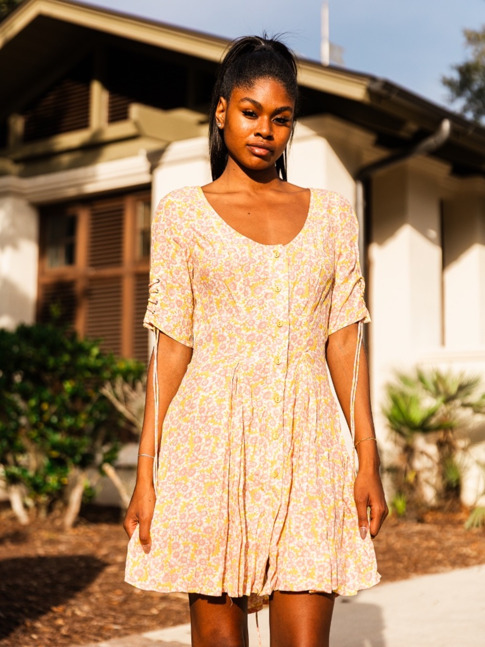 Free People Floral Mini Dress – Size S